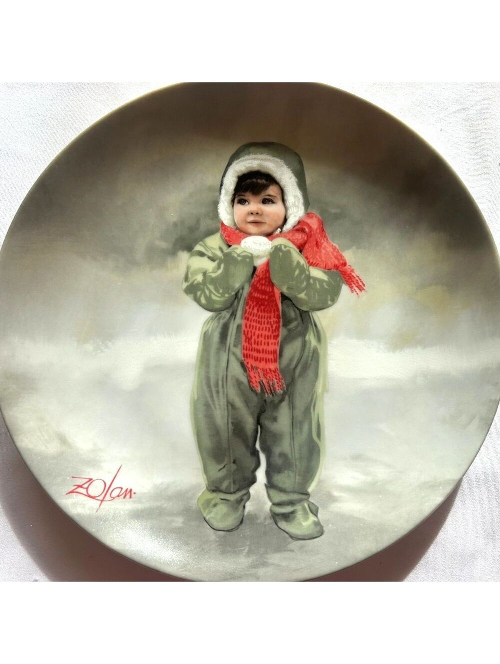 Winter Angel 1984 Wonder Childhood Donald Zolan Collector Plate